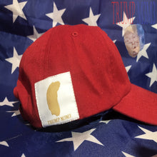 Load image into Gallery viewer, Trump Meme Clothing's Men's MAGA Red hat - Golden Trump Embroidery
