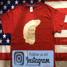 Load image into Gallery viewer, Trump Meme Clothing's Men's MAGA Red Shirt with Proud Trump Supporter logo