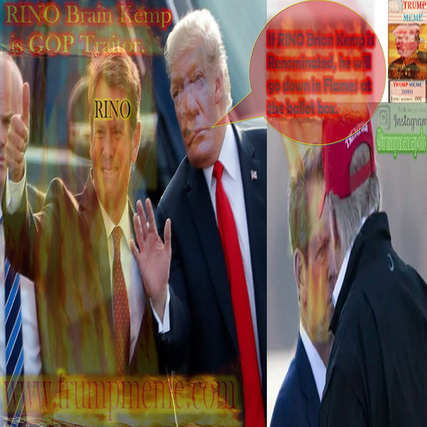 TRUMP MEMES | 37 | Trump voters— MAGA—Trump voters will not go out and vote for RINO BrainKemp