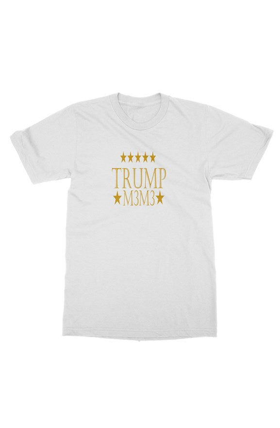 Trump Meme Clothing mens white shirt with Gold Tru