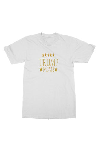 Trump Meme Clothing mens white shirt with Gold Tru